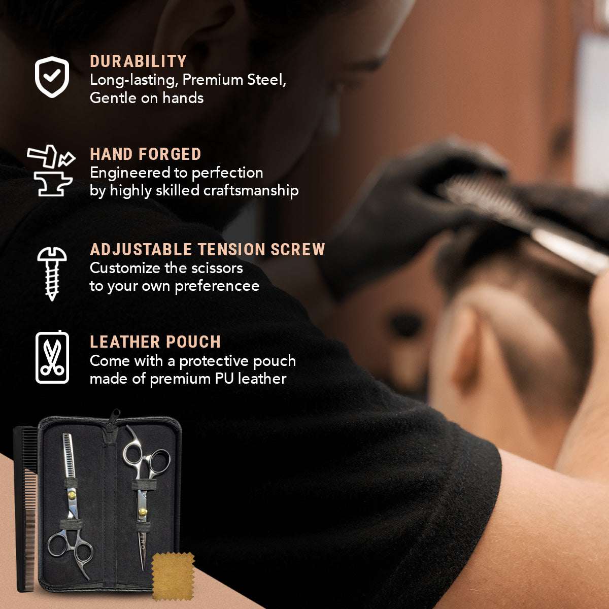 ONTAKI Hair Thinning Shears Kit (7")
