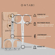 ONTAKI Facial Hair Grooming Scissors (2 Pack)