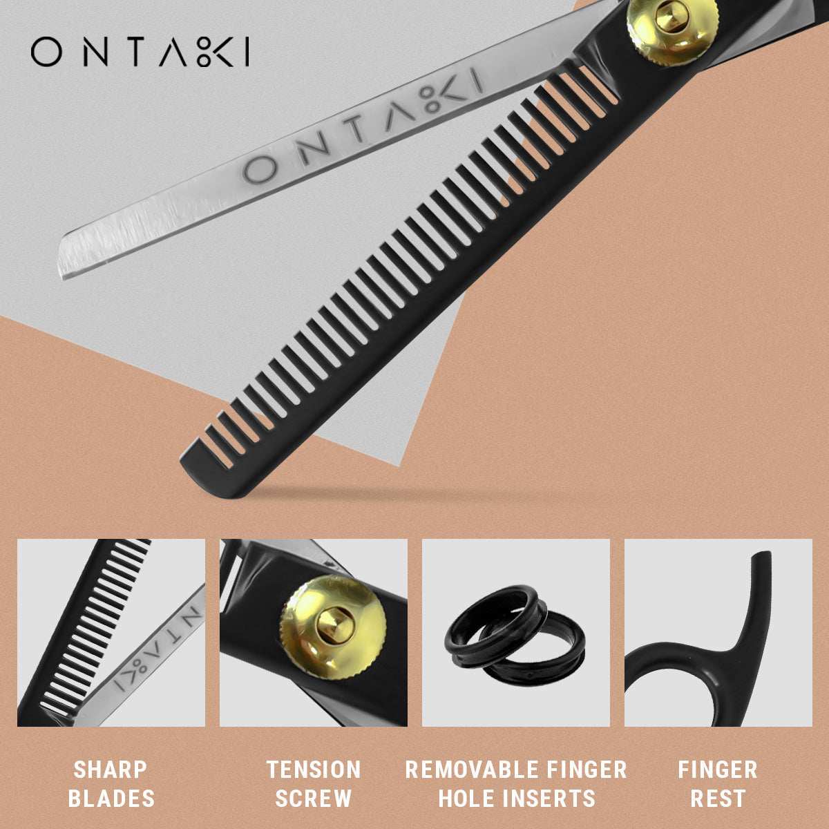 ONTAKI Hair Thinning Shears Kit (7")