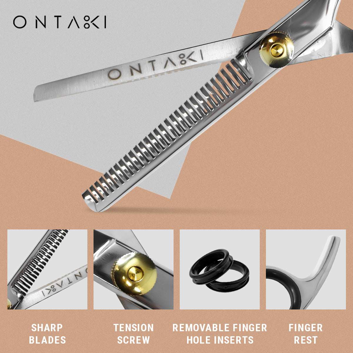 ONTAKI Hair Thinning Shears Kit (7")