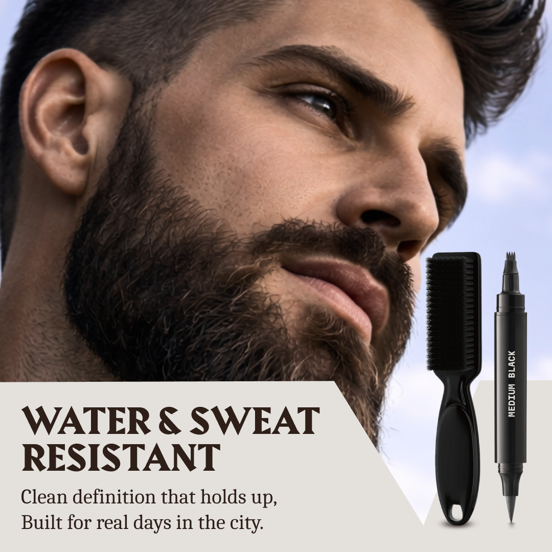 Beard Filler Pen - Dual Tip Pencil & Brush