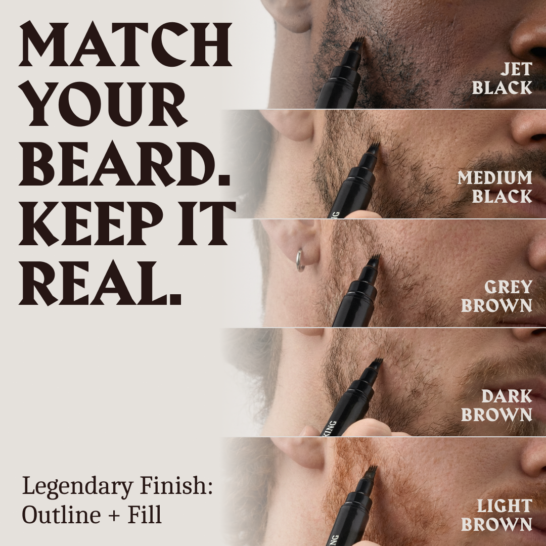 Beard Filler Pen - Dual Tip Pencil & Brush