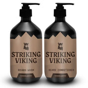 Striking Viking Sandalwood Beard Shampoo & Conditioner Set – Hydrating Beard Care for Men