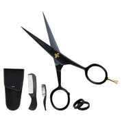 Tijeras para barba y bigote ONTAKI con apoyo para los dedos (5")