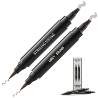 Striking Viking Beard Filler Pen 2-Pack – Dual-Tip Waterproof Beard Pen for Natural Beard Filling - Dark Brown