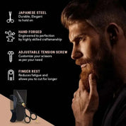 Tijeras para barba y cabello ONTAKI - Acero japonés premium (5.5")