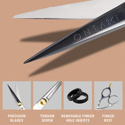 ONTAKI Japanese Steel Beard & Mustache Scissors 5.5 Inch – Professional Grooming Kit