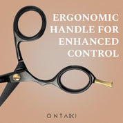 ONTAKI Japanese Steel Rounded Tip Beard & Mustache Scissors 4.2 Inch Grooming Kit