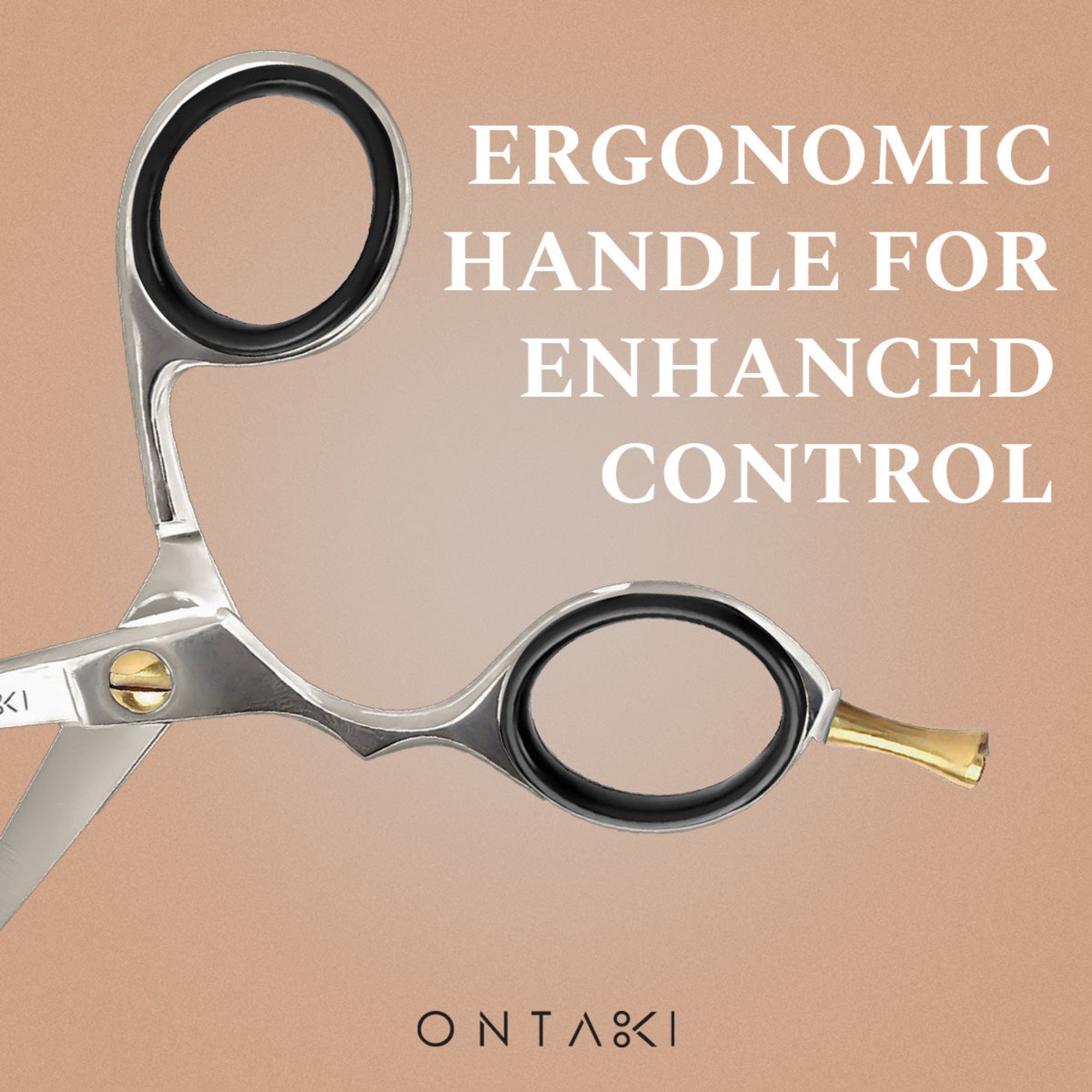 ONTAKI Japanese Steel Rounded Tip Beard & Mustache Scissors 4.2 Inch Grooming Kit