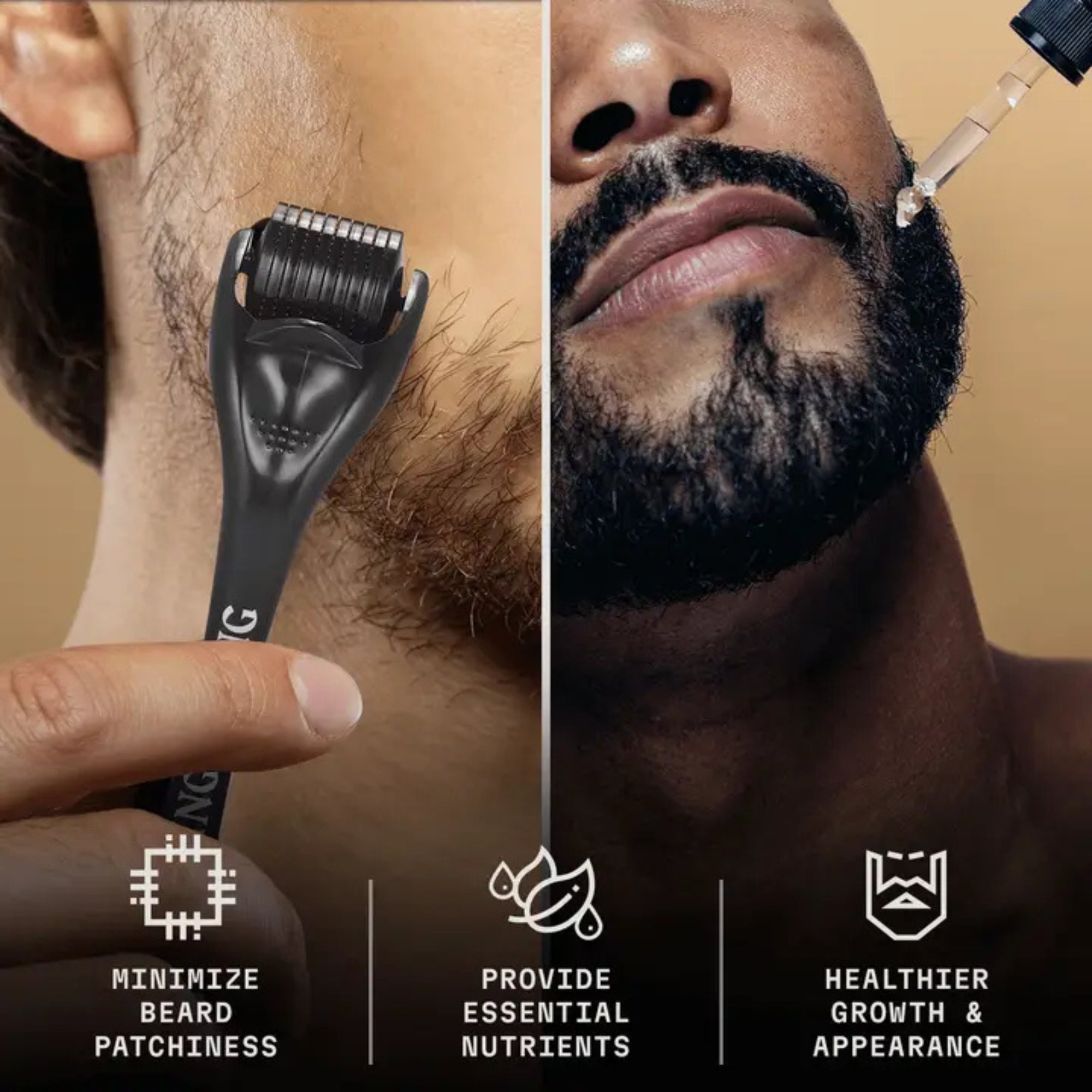Striking Viking Vanilla Beard Growth Kit with Biotin Oil & 0.25mm Derma Roller