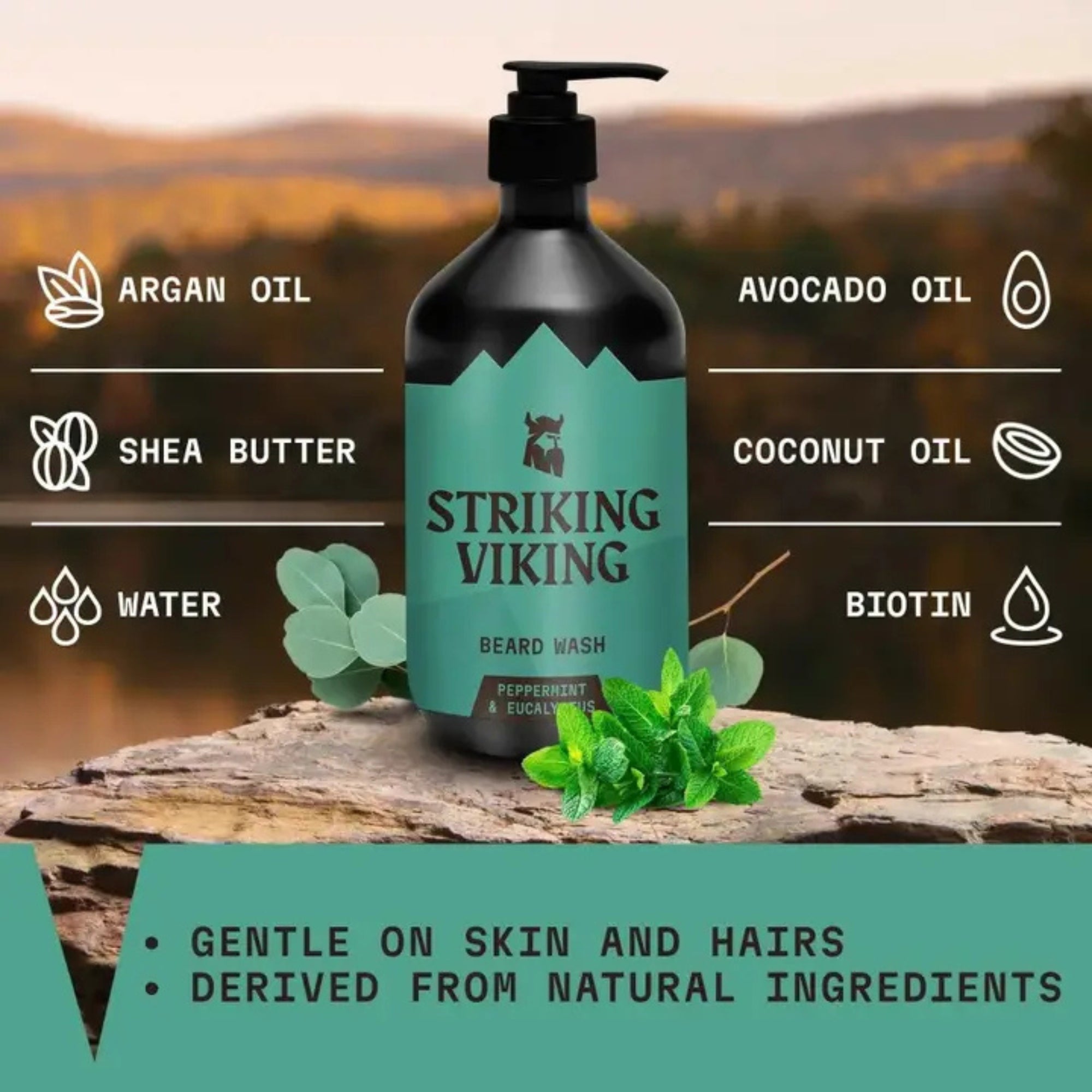 Champú para Barba - Menta Natural y Eucalipto