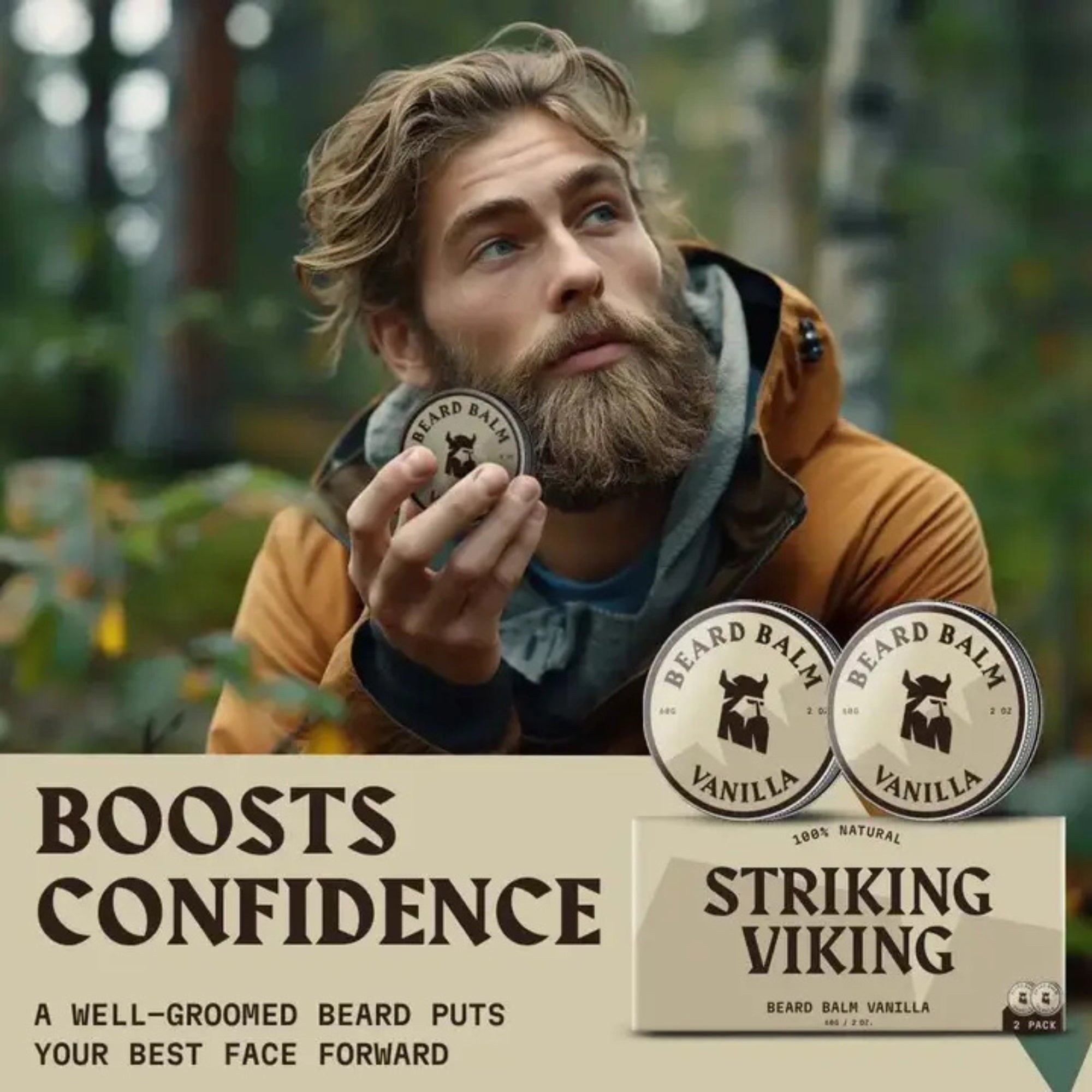 Bálsamo para Barba de Vainilla - Paquete de 2