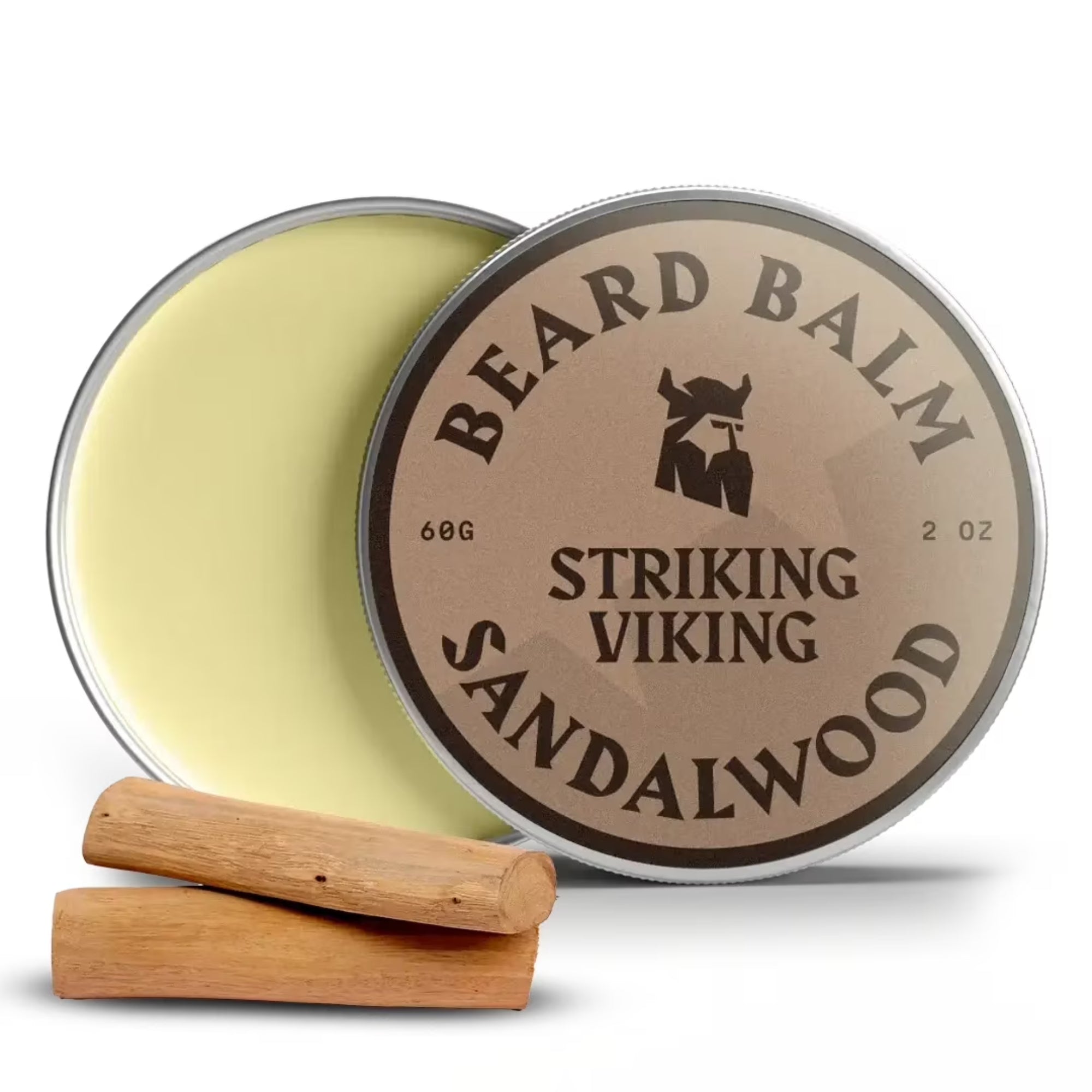 Striking Viking Sandalwood Beard Oil & Balm Kit for Soft Healthy Beard Care for Men