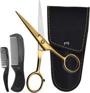 ONTAKI Professional German Steel Beard & Mustache Scissors (5")