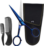 ONTAKI Professional German Steel Beard & Mustache Scissors (5")