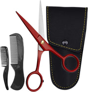 ONTAKI Professional German Steel Beard & Mustache Scissors (5")