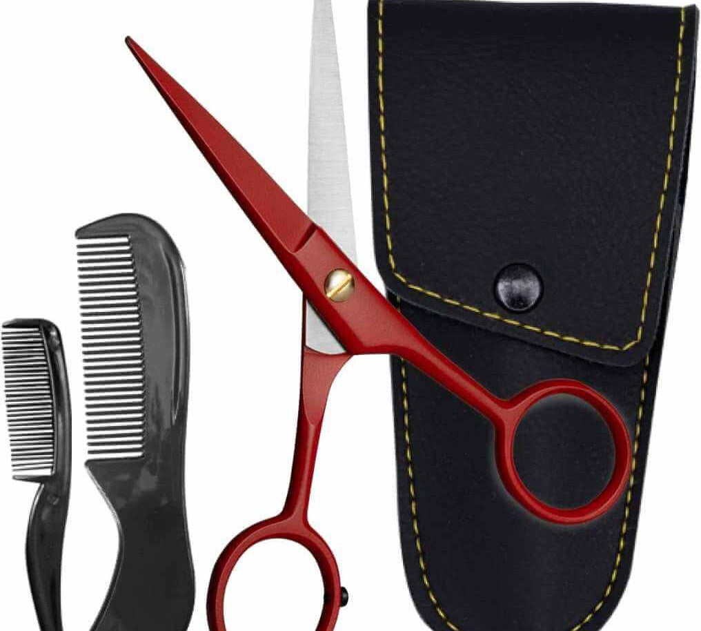 ONTAKI Tijeras Profesionales para Barba y Bigote de Acero Alemán (5")