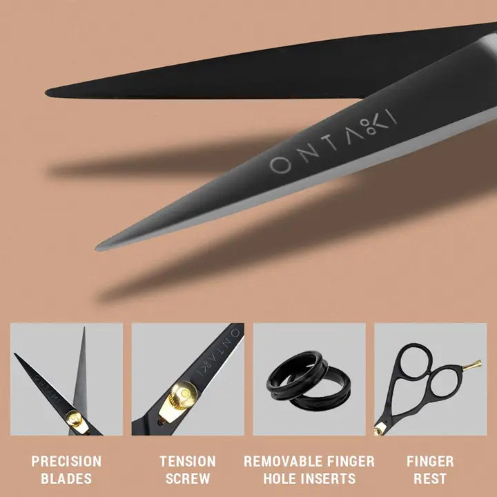 Tijeras para barba y cabello ONTAKI - Acero japonés premium (5.5")
