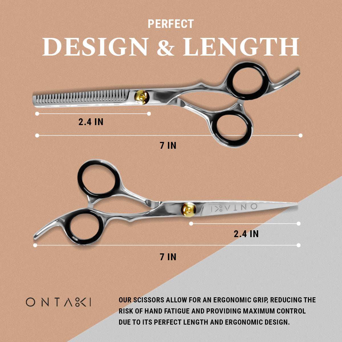 ONTAKI Hair Thinning Shears Kit (7")