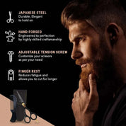 ONTAKI Beard & Hair Scissors - Premium Japanese Steel (5.5")