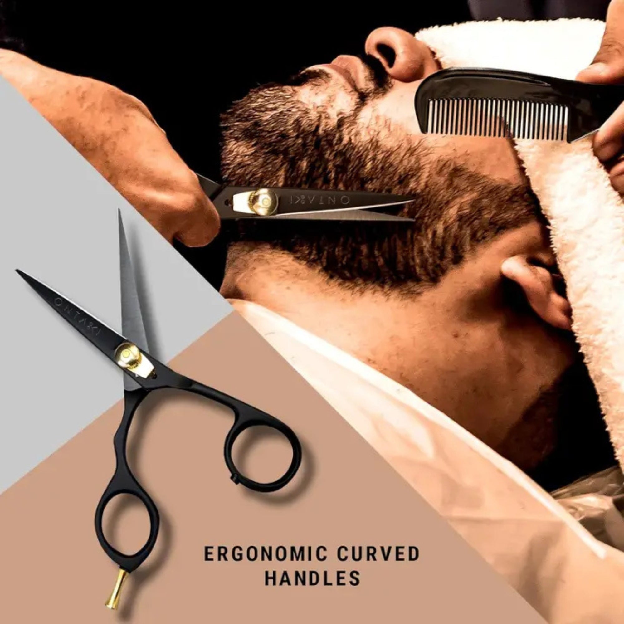 Tijeras para barba y cabello ONTAKI - Acero japonés premium (5.5")