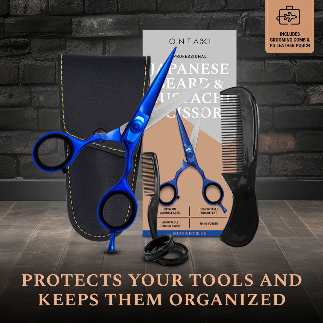 ONTAKI Beard & Hair Scissors - Premium Japanese Steel (5.5")
