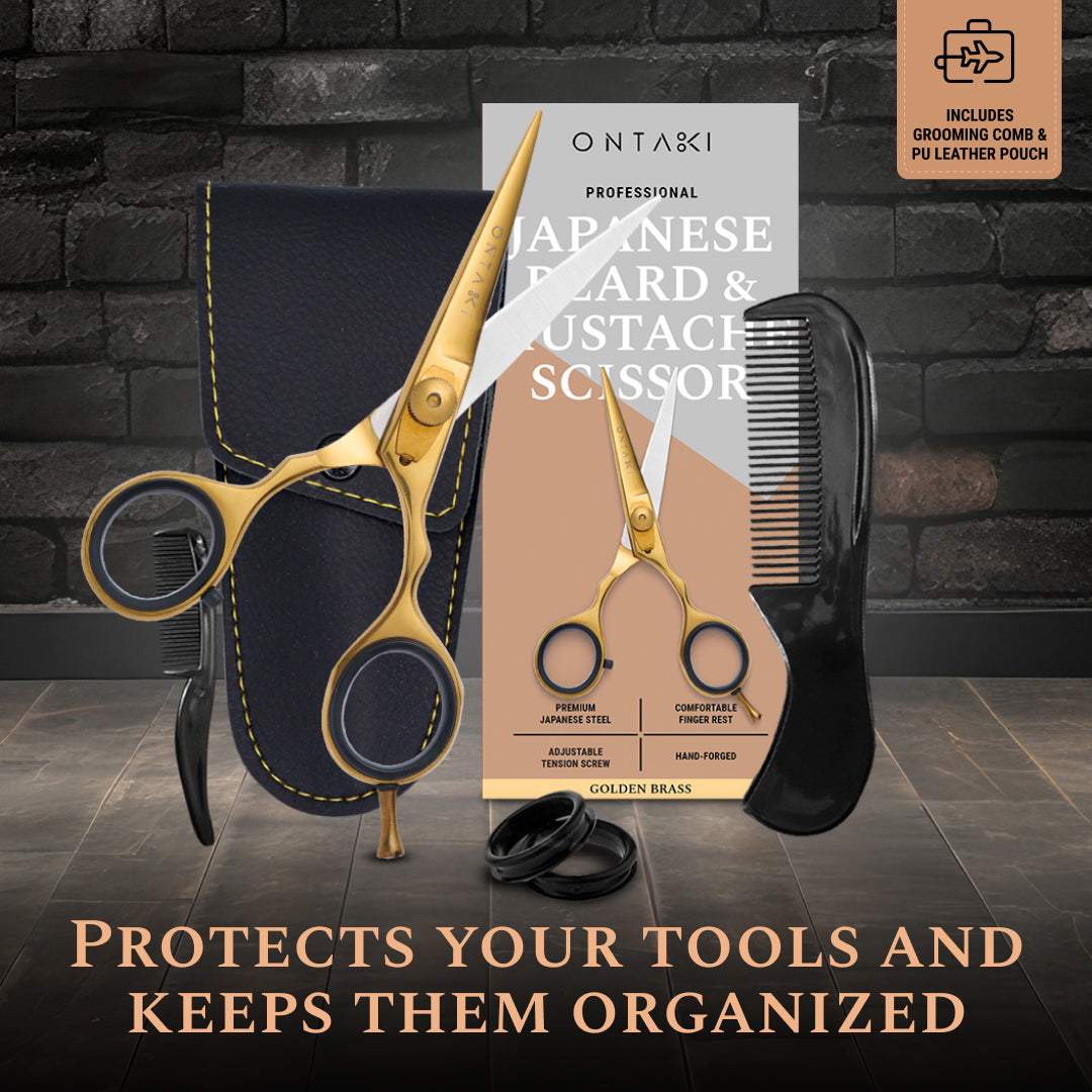ONTAKI Beard & Hair Scissors - Premium Japanese Steel (5.5")