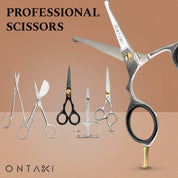 ONTAKI Japanese Steel Rounded-Tip Beard & Mustache Scissors (4.2")