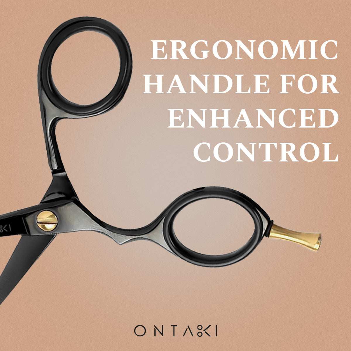ONTAKI Japanese Steel Rounded-Tip Beard & Mustache Scissors (4.2")