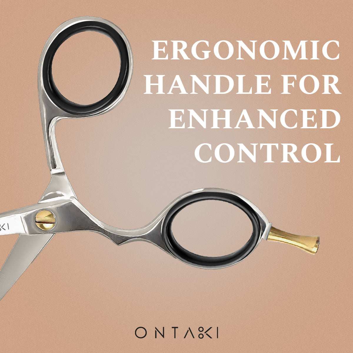ONTAKI Japanese Steel Rounded-Tip Beard & Mustache Scissors (4.2")