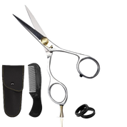 ONTAKI Japanese Steel Beard & Mustache Right & Left Handed Scissors (5.5")