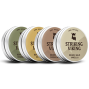 Beard Balm Variety 4 Pack Set with Citrus, Vanilla, Cedarwood, Sandalwood Scents.