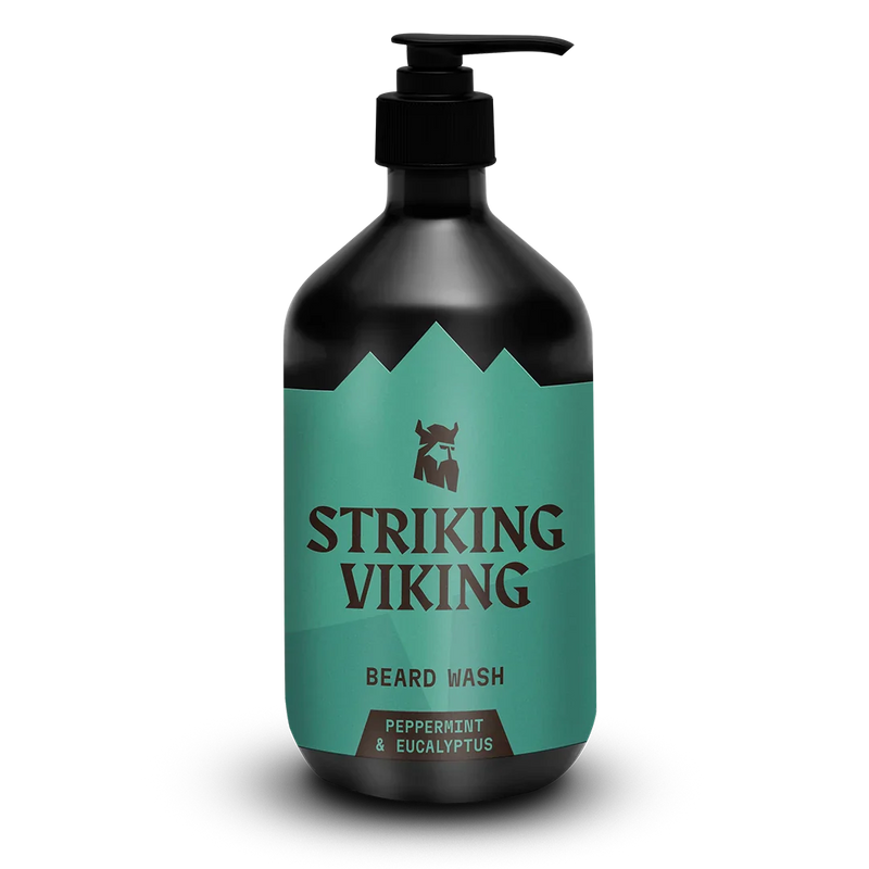 Beard Shampoo with peppermint and eucalyptus by Striking Viking.