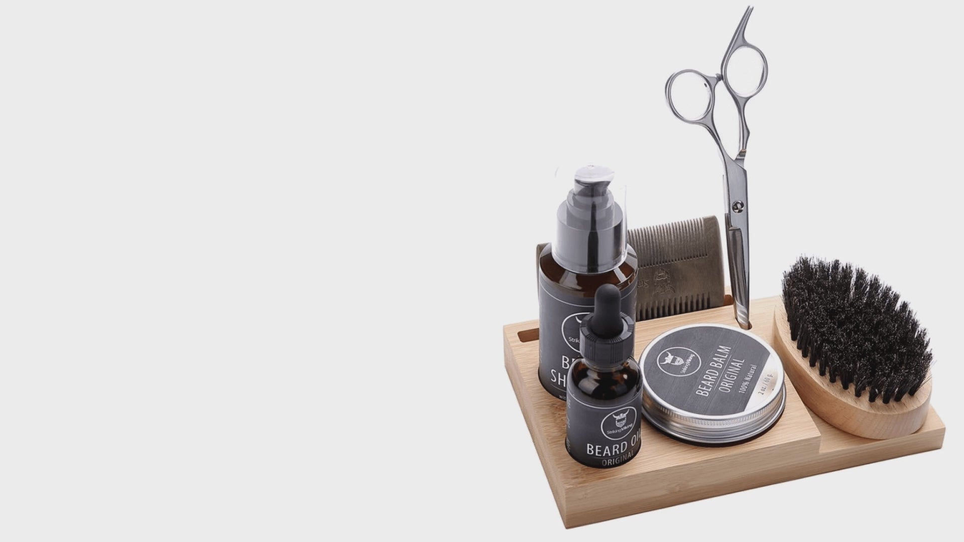 Striking Viking Wooden Beard Care Caddy – Board Only
